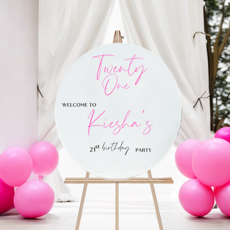CIRCLE BIRTHDAY WELCOME SIGN