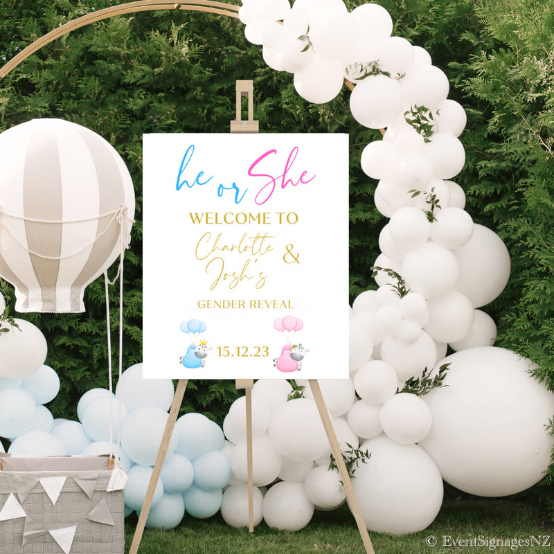 RECTANGLE GENDER REVEAL SIGN