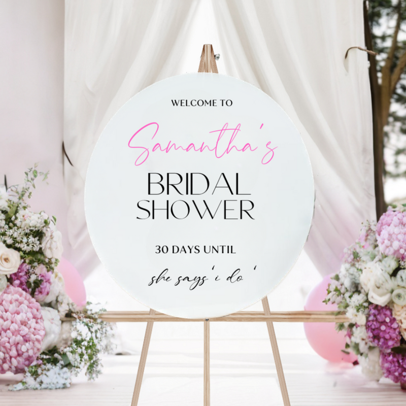 CIRCLE BRIDAL SHOWER SIGN