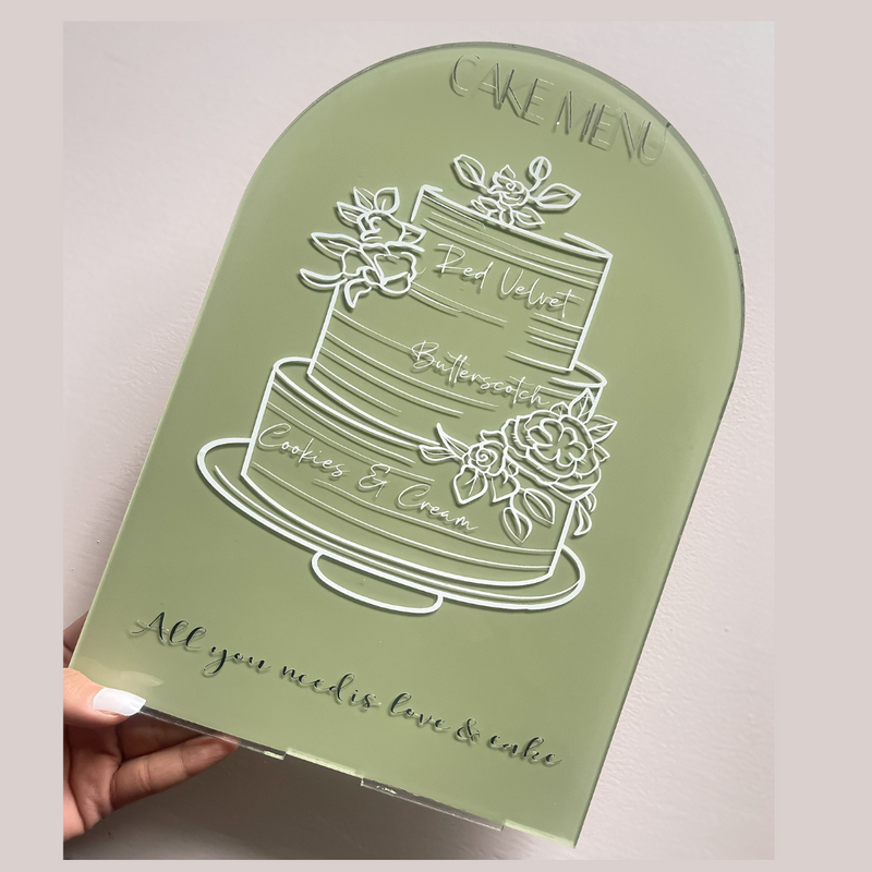 A4 CAKE SIGN